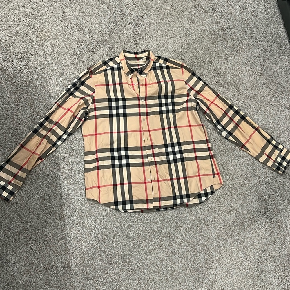 Men Burberry Button Shirt